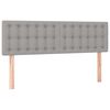 vidaXL Sommier &agrave; lattes de lit avec matelas Gris clair 140x200cm Tissu