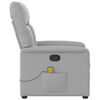 vidaXL Fauteuil de massage inclinable gris nuage tissu