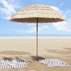 vidaXL Parasol de plage Naturel 255 x 255 x 255 cm Polyester et Acier