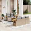 vidaXL Salon de jardin avec coussins 6 pcs beige r&eacute;sine tress&eacute;e