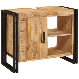 vidaXL Meuble sous &eacute;vier Marron 71 x 33 x 58 cm Bois de mangue massif