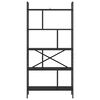 vidaXL &Eacute;tag&egrave;re Ch&ecirc;ne noir 75 x 30 x 156 cm Bois d'ing&eacute;nierie