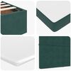 vidaXL Cadre de lit ottoman avec matelas vert fonc&eacute; 90x200 cm velours