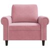 vidaXL Fauteuil Rose 60 cm Velours