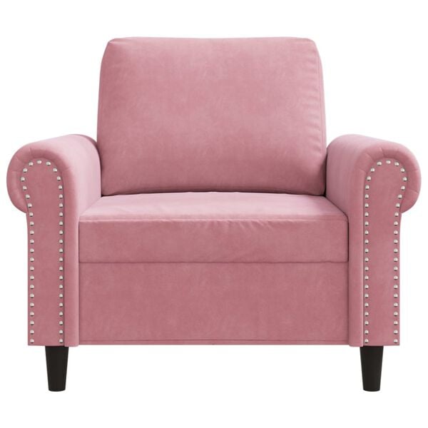vidaXL Fauteuil Rose 60 cm Velours