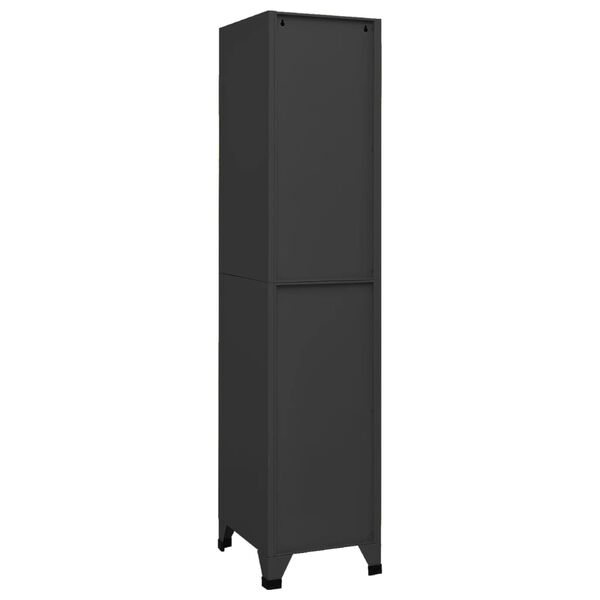 vidaXL Armoire &agrave; casiers Anthracite 38x45x180 cm Acier