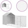 vidaXL Chenil d'extérieur pour chiens avec toit argenté 2x6x2,5 m