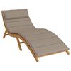 vidaXL Coussin de chaise longue taupe 180x60x4 cm tissu oxford