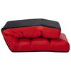 vidaXL Chaise pliable de sol Rouge Similicuir