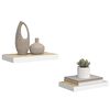 vidaXL Étagères flottantes 2 pcs chêne et blanc 50x23x3,8 cm MDF