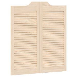 vidaXL Portes battantes 90 x 40 cm Bois de pin massif Naturel