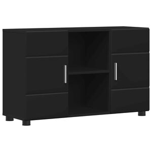 vidaXL Buffet FLORIN 88,5 x 30,5 x 55,5 cm Noir Bois d'ing&eacute;nierie