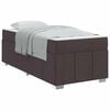 vidaXL Cadre de lit avec matelas Marron fonc&eacute; 100 x 200 cm tissu
