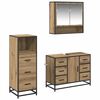 vidaXL Ensemble de mobilier de salle de bain 3 pcs Ch&ecirc;ne artisanal