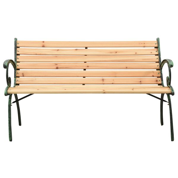 vidaXL Banc de jardin 123 cm fonte et bois de sapin massif