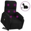 vidaXL Fauteuil inclinable de massage &eacute;lectrique noir tissu microfibre