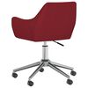 vidaXL Chaise pivotante de salle &agrave; manger Rouge bordeaux Tissu