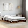 vidaXL Cadre de lit sans matelas ch&ecirc;ne fum&eacute; 140x200 cm bois ing&eacute;nierie