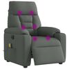 vidaXL Fauteuil inclinable de massage &eacute;lectrique gris fonc&eacute; tissu