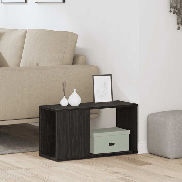 vidaXL Meuble TV ch&ecirc;ne noir 60x24x32 cm bois d'ing&eacute;nierie