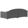 vidaXL Lit de jour avec gigogne sans matelas gris foncé 90x190 cm