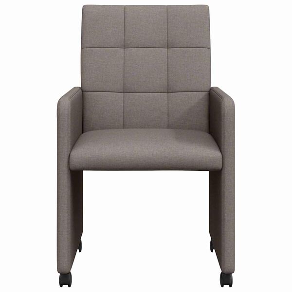 vidaXL Chaises de salle à manger 2 pcs Taupe 58 x 65 x 94 cm tissu