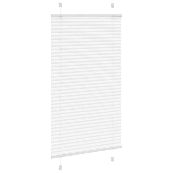 vidaXL Store pliss&eacute; blanc 75x150 cm largeur du tissu 74,4 cm polyester