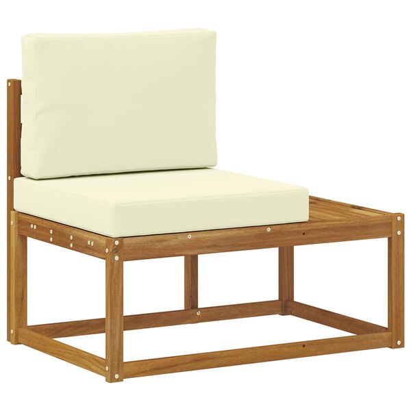 vidaXL Canap&eacute; d'ext&eacute;rieur en bout avec coussin Naturel 91 x 63 x 73 cm