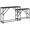 vidaXL Table console 2 pi&egrave;ces Ch&ecirc;ne noir 100 x 28 x 75 cm