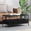 vidaXL Table basse Ch&ecirc;ne noir 100 x 51 x 45 cm Bois d'ing&eacute;nierie
