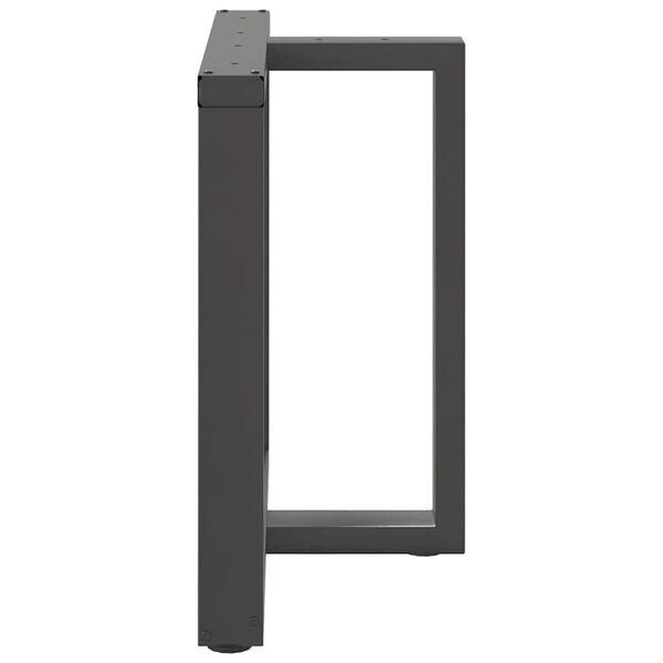 vidaXL Pieds de table &agrave; manger en T 2 pi&egrave;ces Anthracite 70x35x(72-73) cm Acier