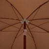 vidaXL Parasol de jardin avec m&acirc;t en acier 240 cm taupe