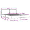 vidaXL Cadre de lit sans matelas ch&ecirc;ne fum&eacute; 135x190 cm