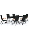 vidaXL Ensemble &agrave; manger de jardin 7 pcs Noir