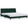 vidaXL Cadre de lit avec LED sans matelas vert fonc&eacute; 180x200 cm velours