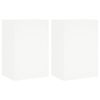 vidaXL Meubles TV muraux 2 pcs blanc 40,5x30x60 cm bois d'ingénierie