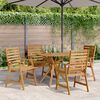 vidaXL Ensemble &agrave; manger de jardin 5 pcs Bois d'acacia solide