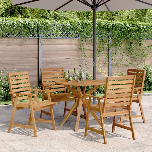 vidaXL Ensemble &agrave; manger de jardin 5 pcs Bois d'acacia solide
