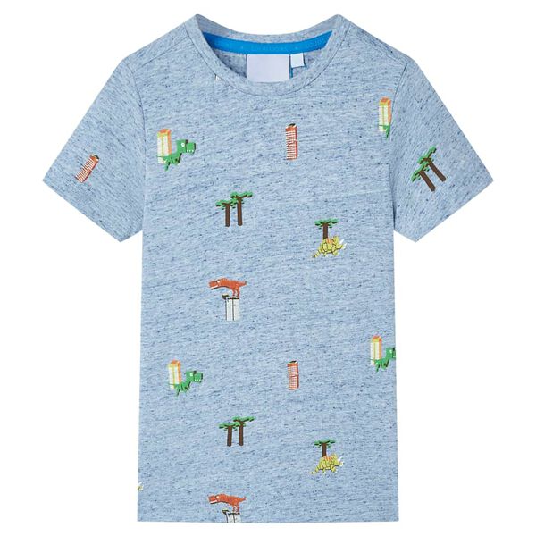 T-shirt pour enfants m&eacute;lange de bleu 92