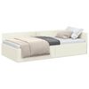 vidaXL Cadre de lit d'angle Cr&egrave;me 100 cm x 200 cm Velours