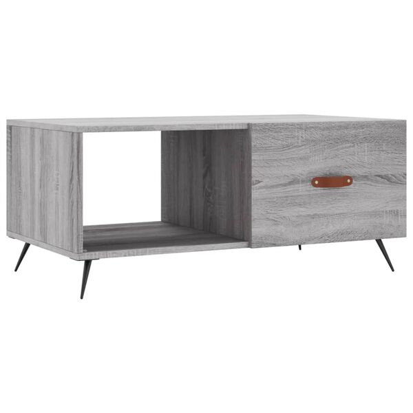 vidaXL Table basse sonoma gris 90x50x40 cm bois d'ing&eacute;nierie