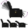vidaXL Fauteuil inclinable de massage électrique noir similicuir