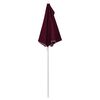 vidaXL Demi-parasol de jardin avec m&acirc;t 180x90 cm rouge bordeaux