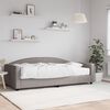 vidaXL Lit de jour avec matelas taupe 100x200 cm tissu