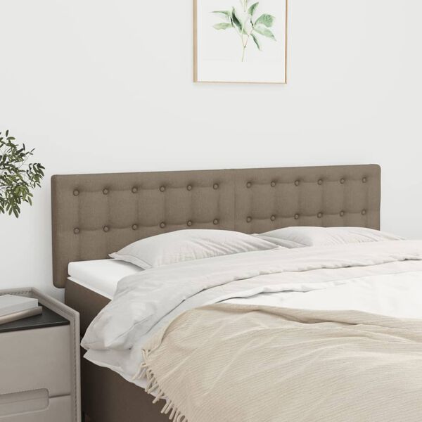 vidaXL T&ecirc;tes de lit Taupe 144x5x78/88 cm Tissu