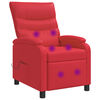 vidaXL Fauteuil de massage inclinable Rouge Simili cuir