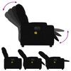 vidaXL Fauteuil de massage inclinable électrique Noir Tissu