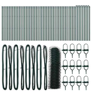 vidaXL Fixation au sol hexagonale 100 x 0,5 m Acier recouvert de PVC