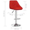 vidaXL Tabourets de bar lot de 2 rouge bordeaux similicuir