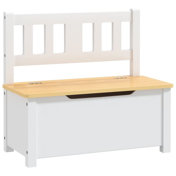 vidaXL Ensemble de table et chaises enfants 4 pcs Blanc et beige MDF